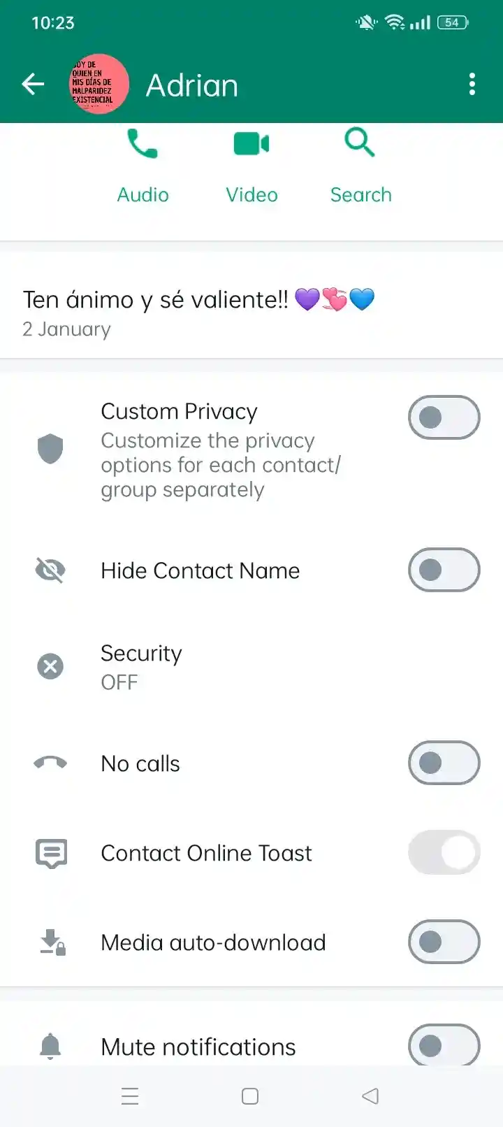 GBWhatsApp settings screenshot
